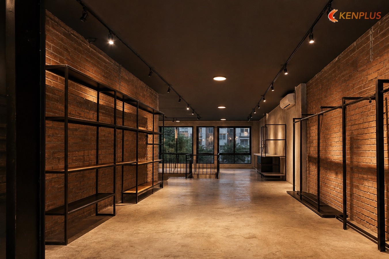Mẫu 12 — Industrial loft — giá sắt cao · biến thể 2 — 25+ mẫu thiết kế shop thời trang đẹp 2026 Mẫu 12 — Industrial loft — giá sắt cao · biến thể 2 — 25+ mẫu thiết kế shop thời trang đẹp 2026