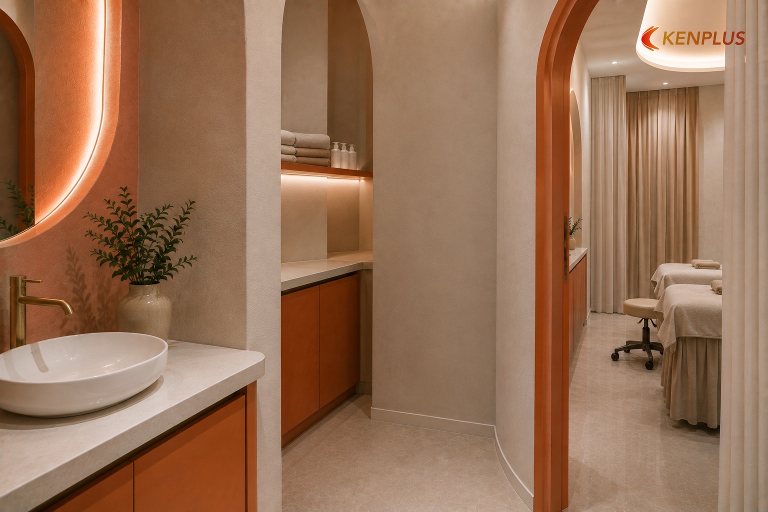 Sơ đồ luồng khách–nhân viên — Mẫu thiết kế spa mini đẹp, dễ thi công Sơ đồ luồng khách–nhân viên — Mẫu thiết kế spa mini đẹp, dễ thi công
