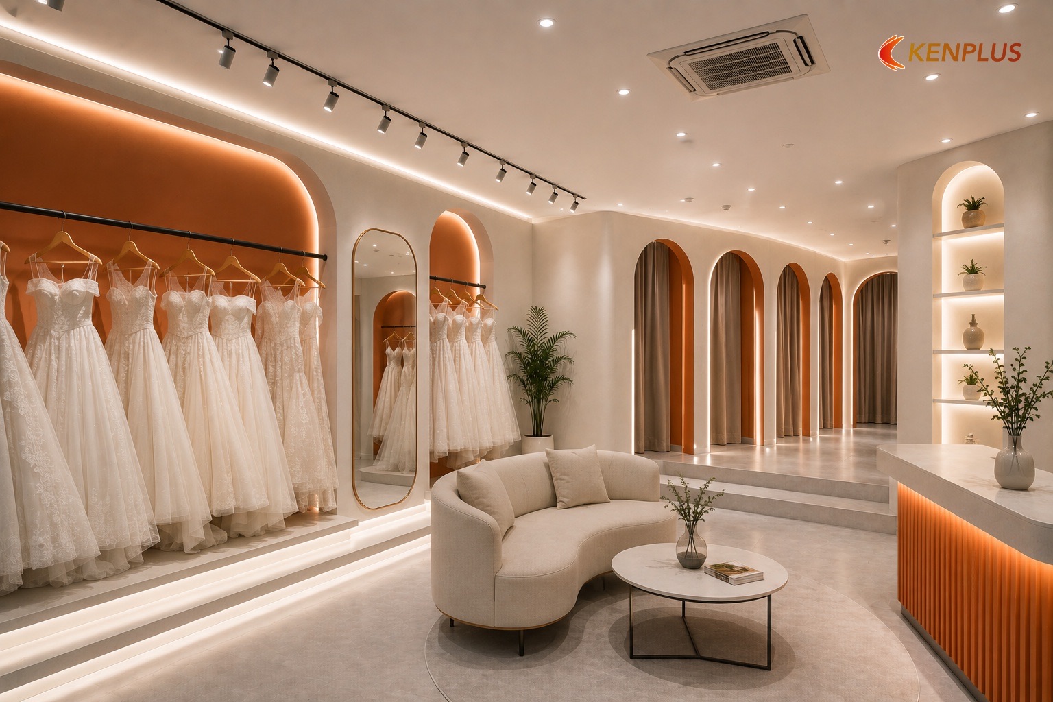 Bảng yêu cầu ánh sáng theo khu — Mẫu thiết kế studio áo cưới đẹp, dễ thi công