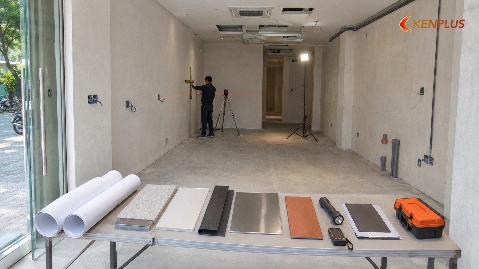 Chuẩn bị trước thi công — khảo sát và hồ sơ — Quy trình thi công tiệm bánh ngọt từ A đến Z Chuẩn bị trước thi công — khảo sát và hồ sơ — Quy trình thi công tiệm bánh ngọt từ A đến Z