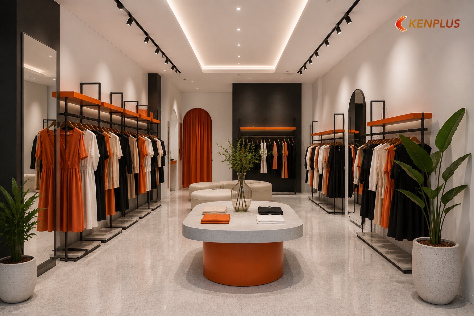 Trần thạch cao là gì và khi nào phù hợp shop nữ — Shop thời trang nữ: trần mở hay trần thạch cao