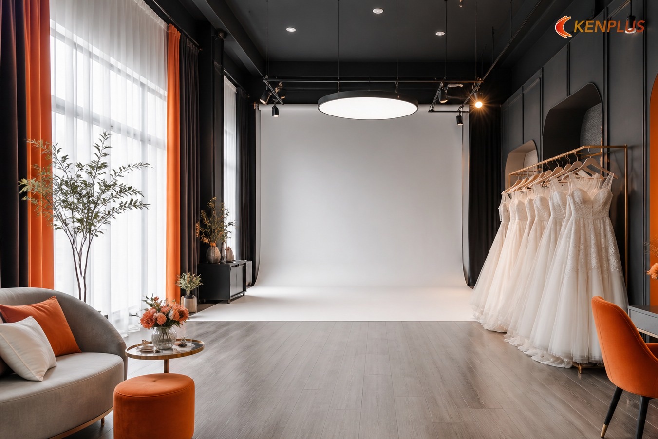 Luồng khách cô dâu — từ cửa đến thử váy — Thiết kế studio áo cưới tại Hà Nội