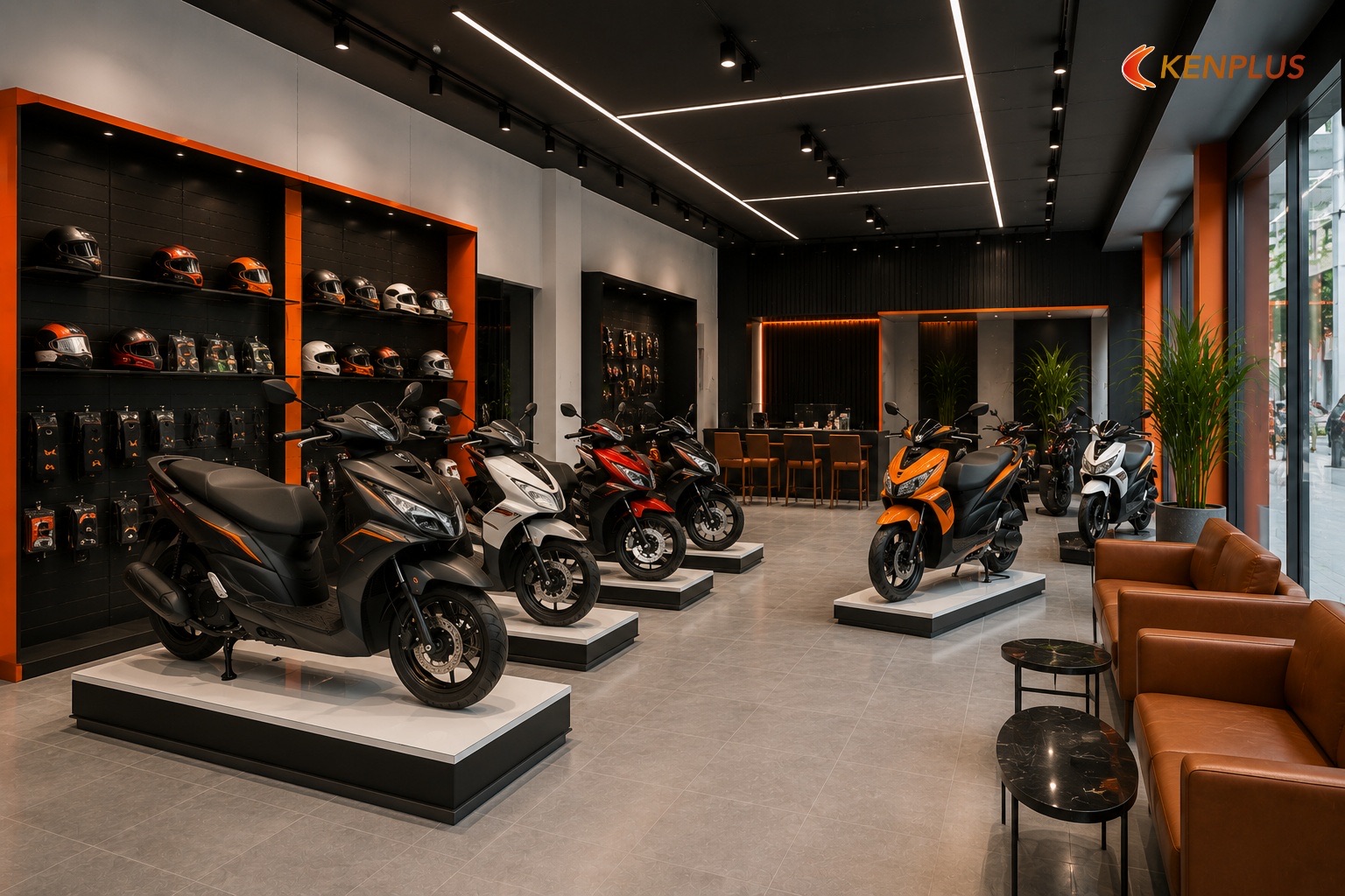 Timeline tổng thể — showroom xe máy 80–150m² — Thi công showroom xe máy mất bao lâu