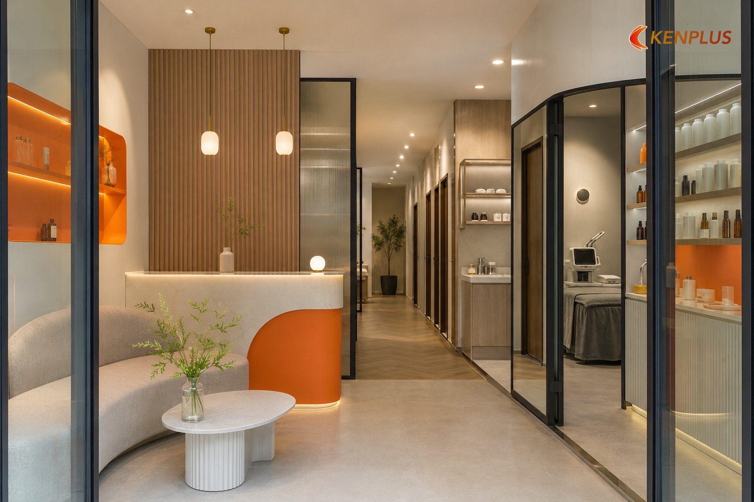 100m² cho phép zoning nào cho spa da — Mặt bằng spa chăm sóc da 100m² bố trí thế nào