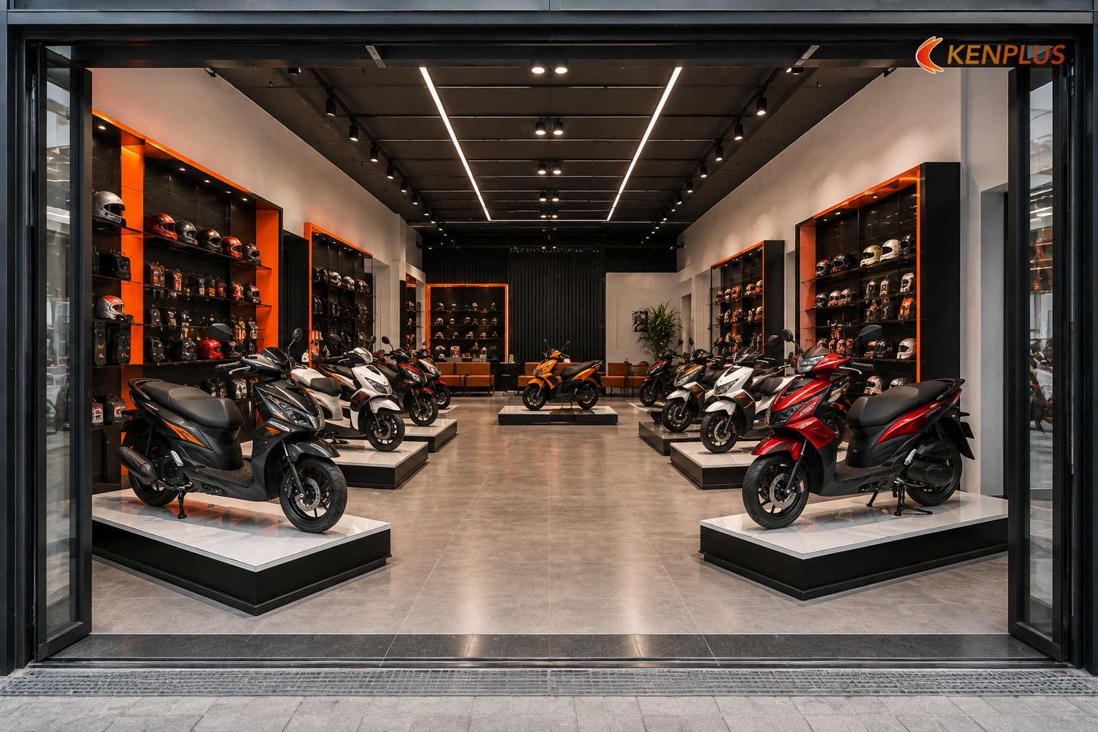 Vì sao KenPlus nói rõ 0 showroom xe máy — Thi công showroom xe máy mất bao lâu