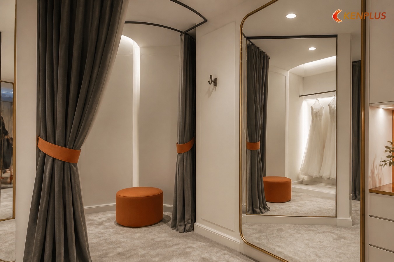 Đơn giá 3,5–5 triệu/m² — khi nào thấp, khi nào cao — Chi phí thi công showroom váy cưới 60m² Đơn giá 3,5–5 triệu/m² — khi nào thấp, khi nào cao — Chi phí thi công showroom váy cưới 60m²