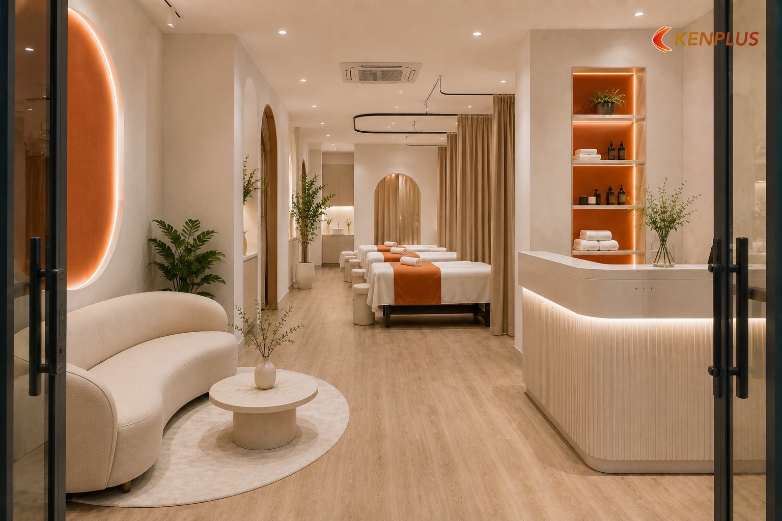 Vì sao sàn spa khác sàn nhà ở và shop khô — Sàn SPC hay gạch cho spa mini