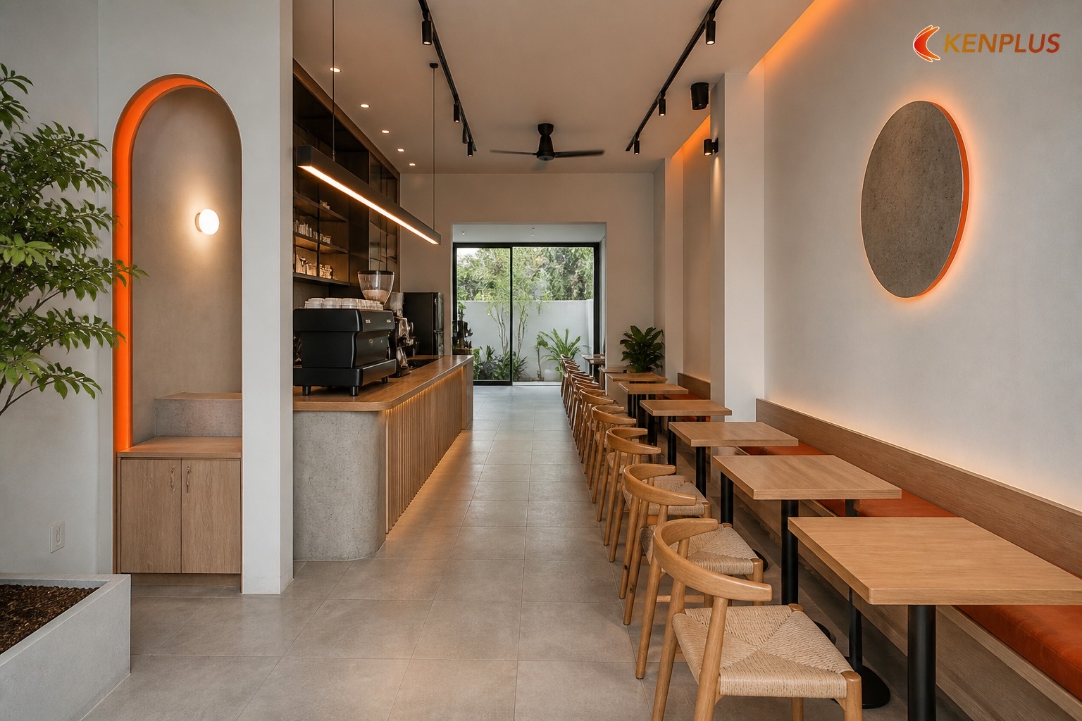 Cách bố trí quán cafe nhỏ 50m² hợp lý