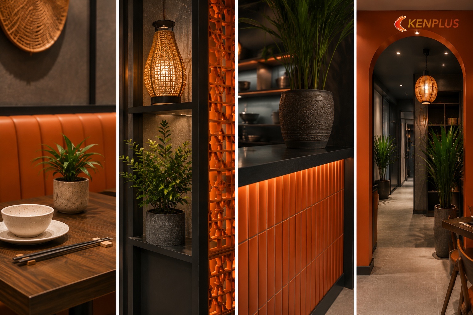 Gói thiết kế KenPlus thường gồm những gì — Chi phí thiết kế nhà hàng Việt 80m² bao nhiêu