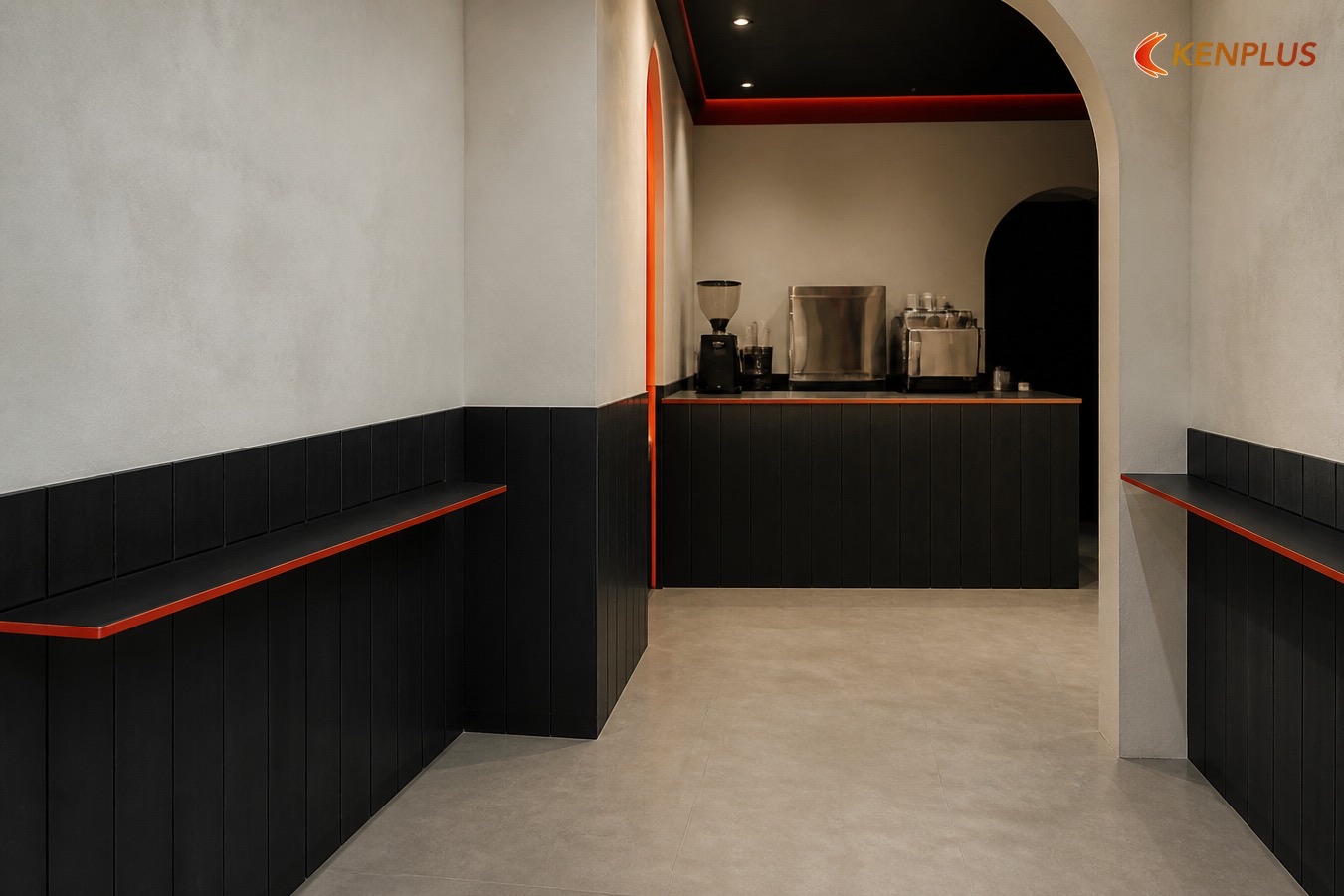 Bảng kích thước — Takeaway-first specialty: layout 15–25 m² ít ghế