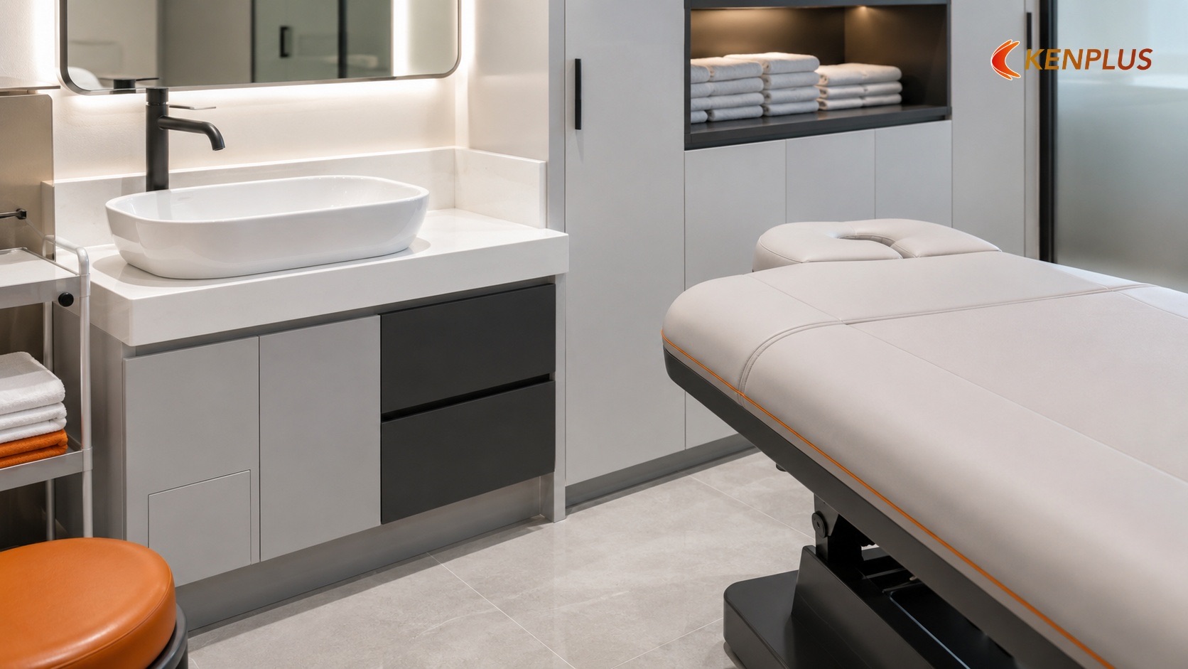 Vật liệu lavabo, giường và tủ spa da — Chọn vật liệu thi công spa chăm sóc da Vật liệu lavabo, giường và tủ spa da — Chọn vật liệu thi công spa chăm sóc da