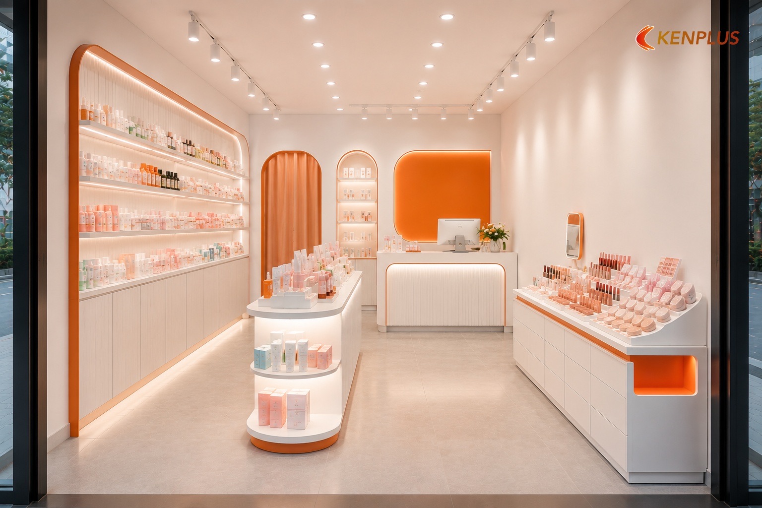 20 mét vuông K-beauty cần những vùng nào — Cách bố trí shop mỹ phẩm Hàn Quốc 20m² hợp lý