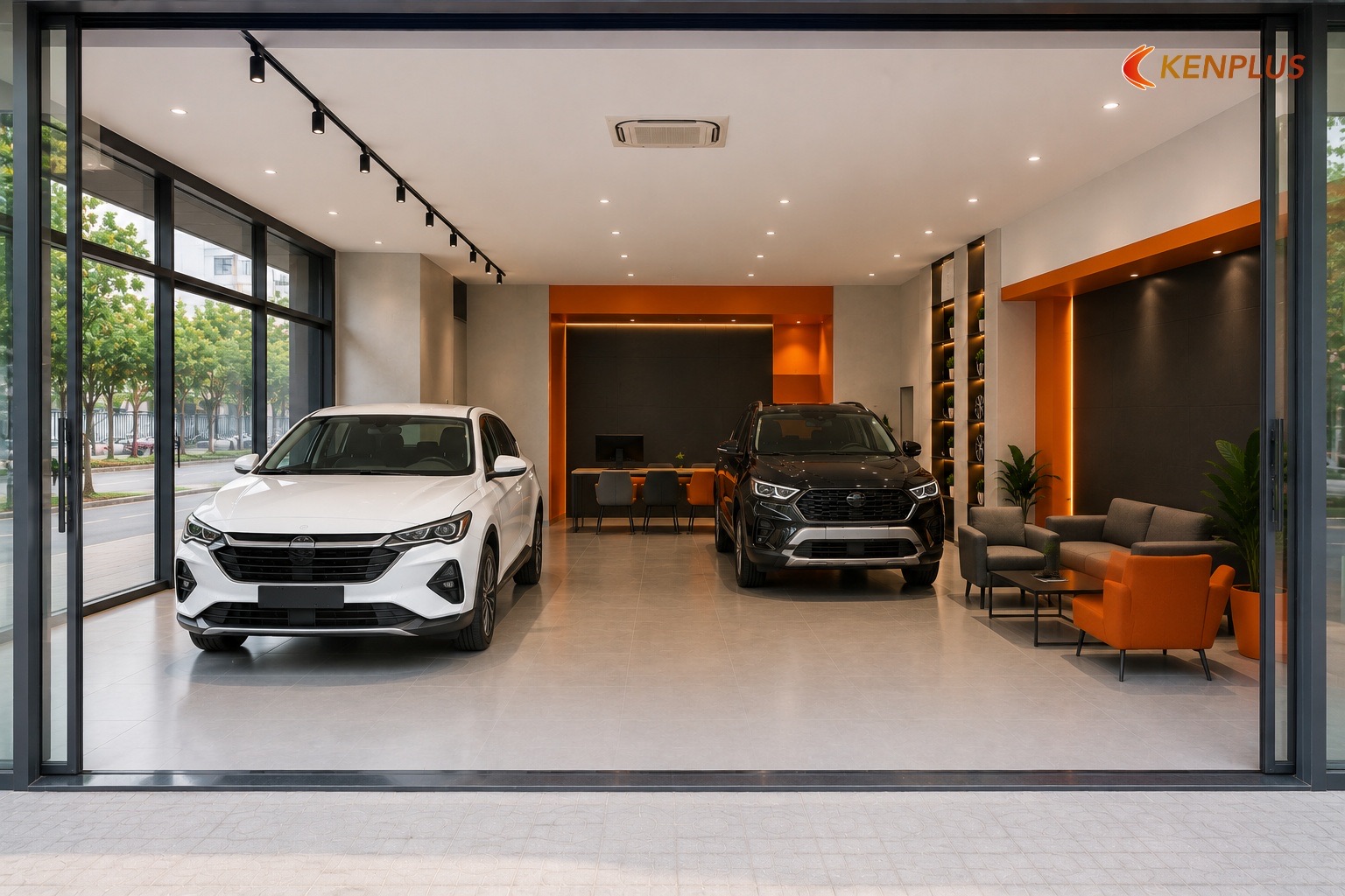 Bảng hành trình khách nhìn từ góc thi công — Quy trình thi công showroom ô tô từ A đến Z