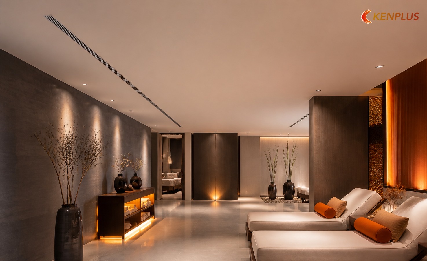 Cách âm và riêng tư trên 30–50m² — Mẫu spa trị liệu hiện đại cho mặt bằng nhỏ Cách âm và riêng tư trên 30–50m² — Mẫu spa trị liệu hiện đại cho mặt bằng nhỏ