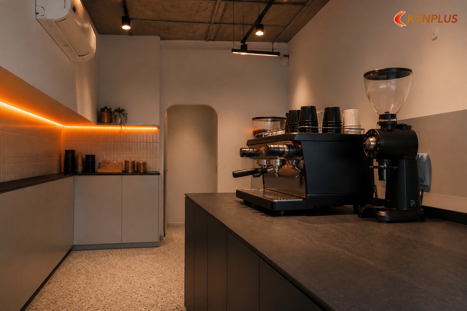 MEP tối thiểu — Takeaway-first specialty: layout 15–25 m² ít ghế