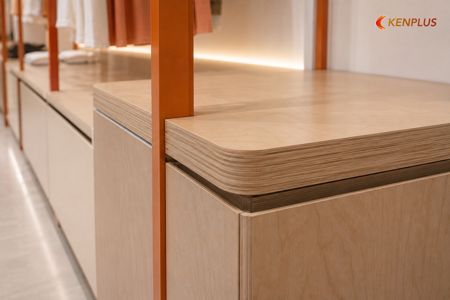 Plywood và veneer: khi nào đáng nâng cấp — MDF hay plywood cho shop thời trang nữ