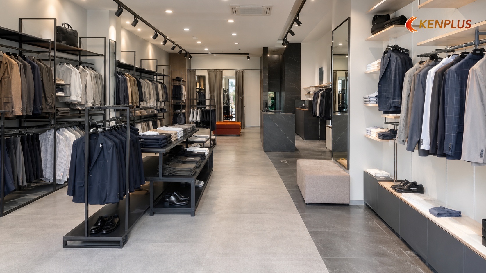 Nguyên tắc chọn vật liệu theo luồng khách — Chọn vật liệu thi công shop thời trang nam