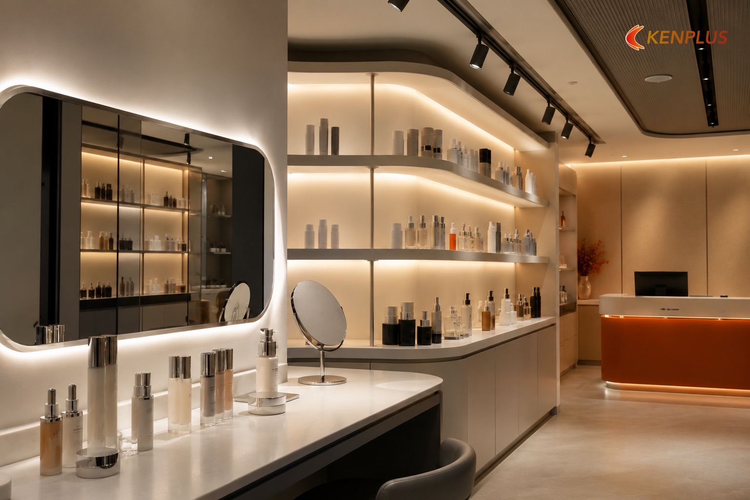 Bảng nhiệt độ màu chiếu sáng (CCT) theo vùng shop mỹ phẩm — Cách chọn nhà thầu thi công shop mỹ phẩm Hàn Quốc Bảng nhiệt độ màu chiếu sáng (CCT) theo vùng shop mỹ phẩm — Cách chọn nhà thầu thi công shop mỹ phẩm Hàn Quốc