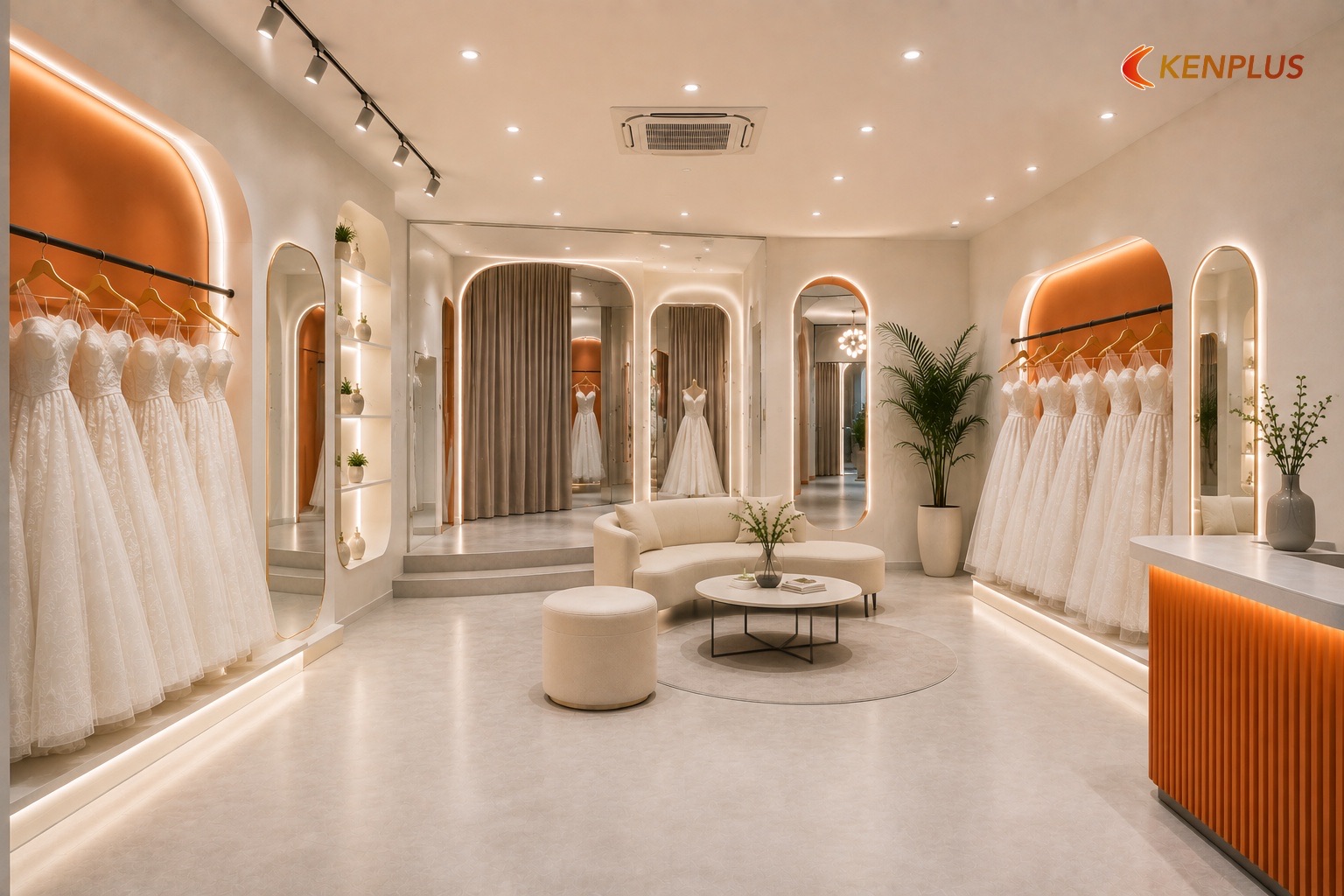 Phí thiết kế studio áo cưới 40 m²: 7,2–14 triệu — Chi phí thiết kế studio áo cưới 40m² bao nhiêu