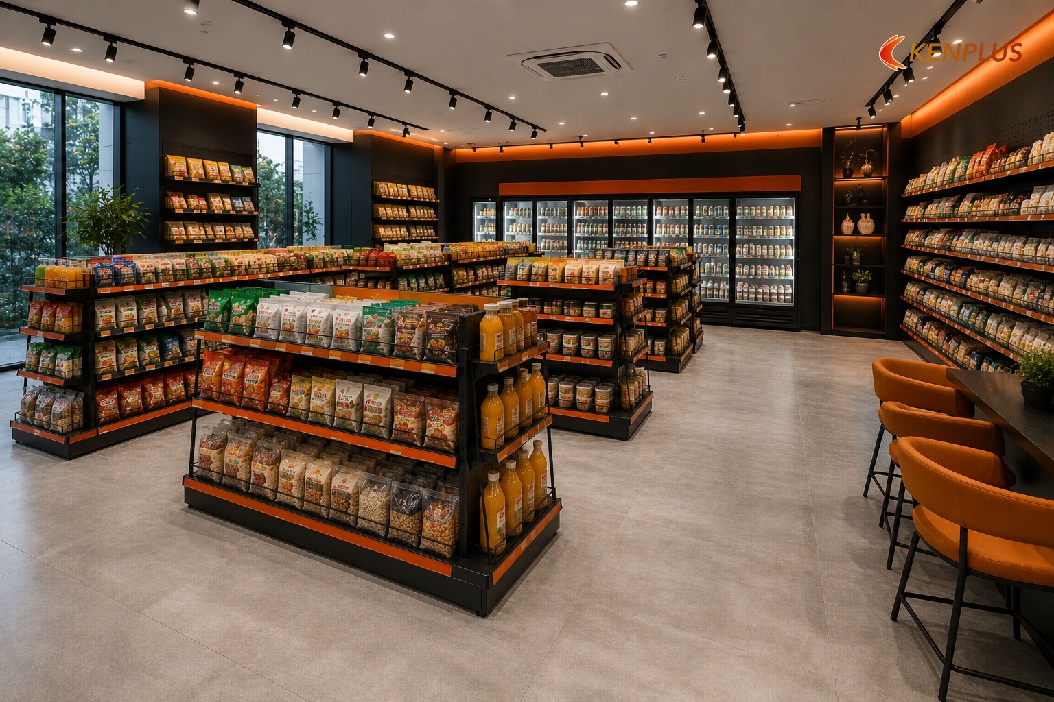 Bảng mật độ trưng bày (80–150m²) — Kích thước bục trưng bày showroom ô tô bao nhiêu hợp lý
