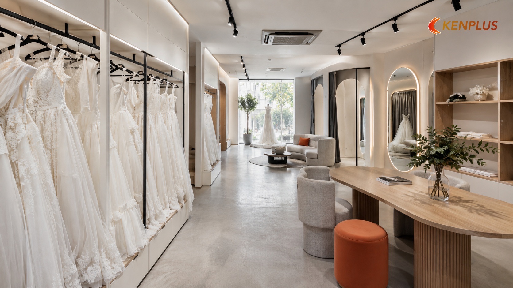 Vì sao ảnh viện áo cưới cần tách vật liệu theo vùng — MDF hay plywood cho studio áo cưới