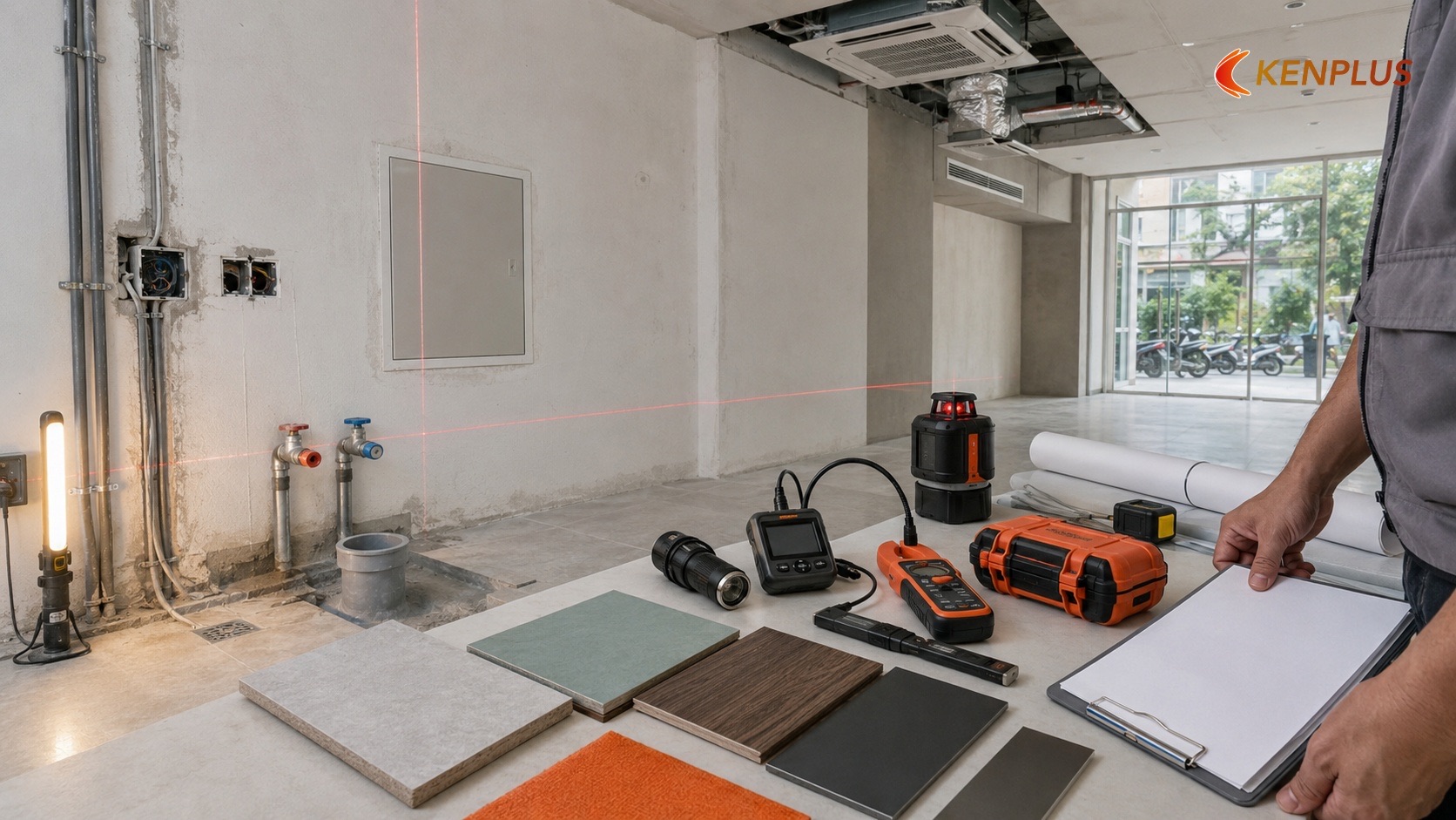 Giai đoạn 1: Khảo sát và hồ sơ MEP (tuần 0, trước thi công) — Thi công spa chăm sóc da mất bao lâu Giai đoạn 1: Khảo sát và hồ sơ MEP (tuần 0, trước thi công) — Thi công spa chăm sóc da mất bao lâu