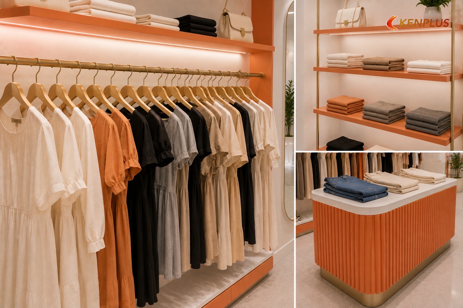 Mật độ giá treo và kệ — con số thực tế — Mẫu thiết kế shop thời trang nữ đẹp, dễ thi công