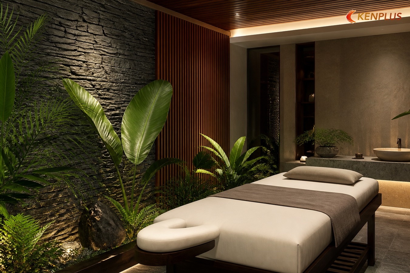 Phòng 1 theo hướng đá và cây nhiệt đới
