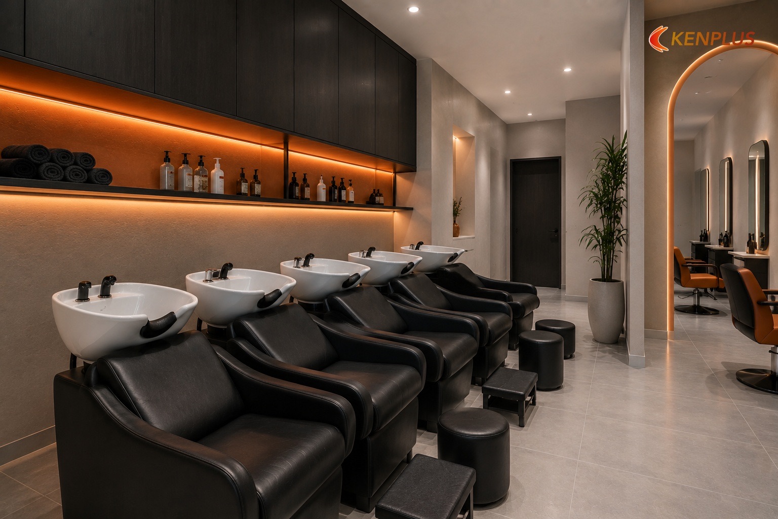 Hệ nước: hạng mục quyết định — Chi phí thiết kế salon tóc 50m2