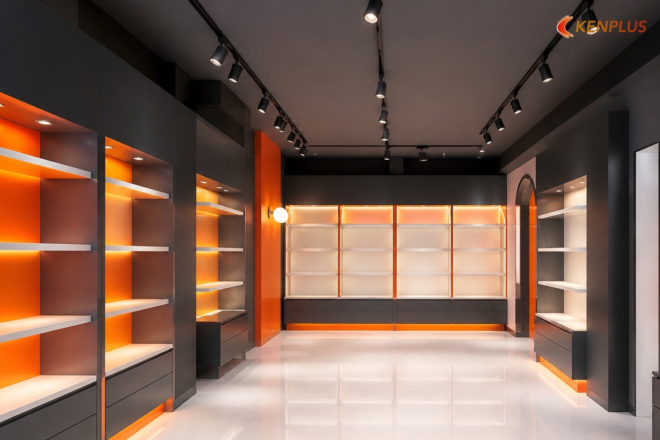 Wall bay và mật độ SKU trên 30m² — Ý tưởng thiết kế shop mỹ phẩm cao cấp 30m² Wall bay và mật độ SKU trên 30m² — Ý tưởng thiết kế shop mỹ phẩm cao cấp 30m²