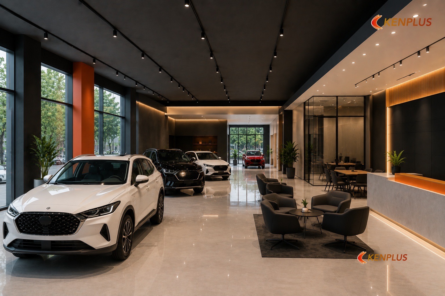 Sơ đồ hành trình của khách trong showroom ô tô