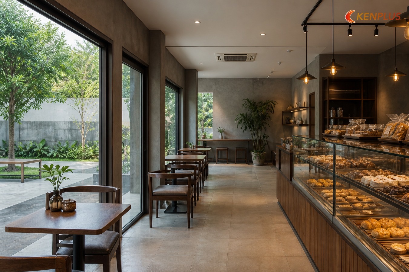 Mẫu 09 — Bánh kèm ghế café
